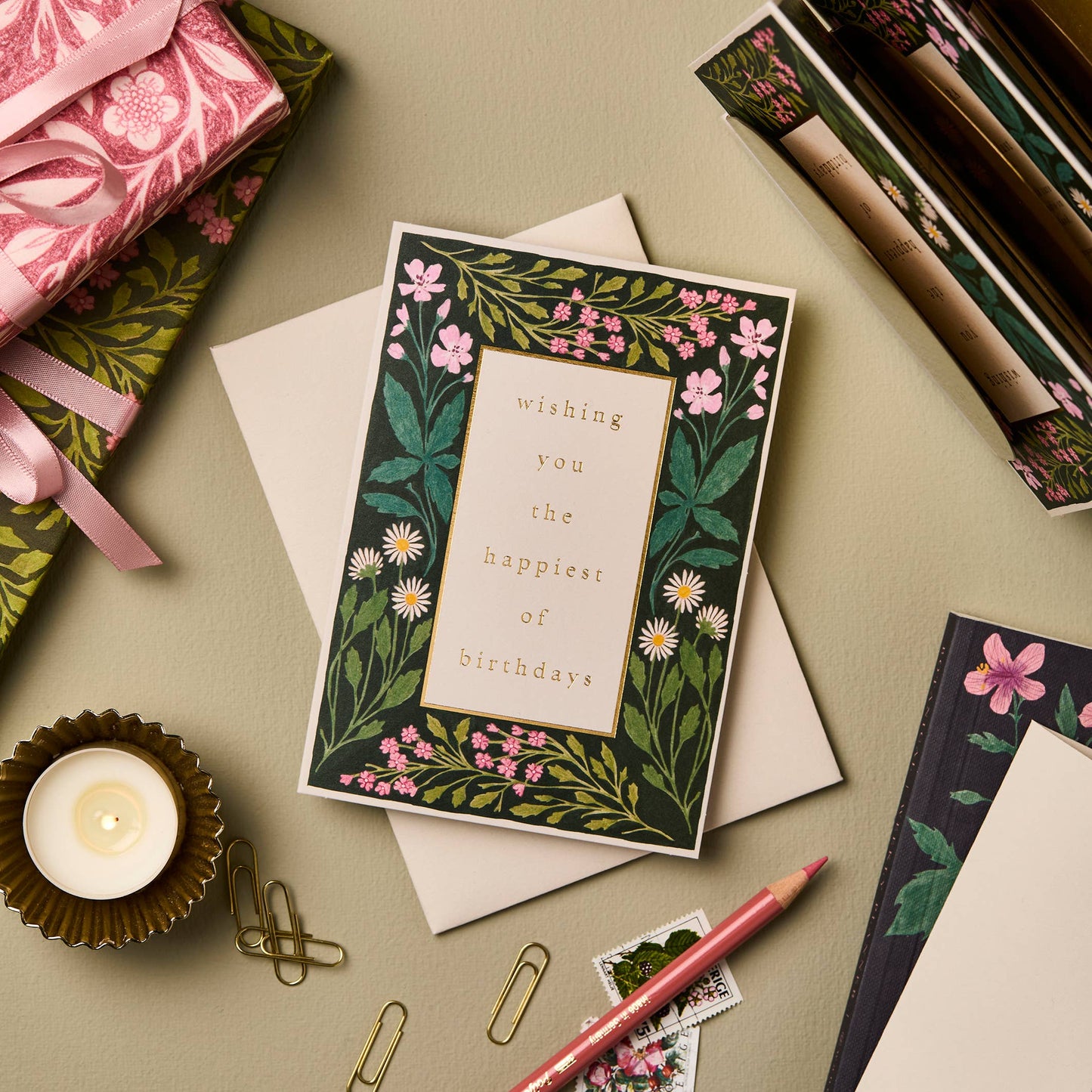 Meadow Border 'Happiest of Birthdays' Card