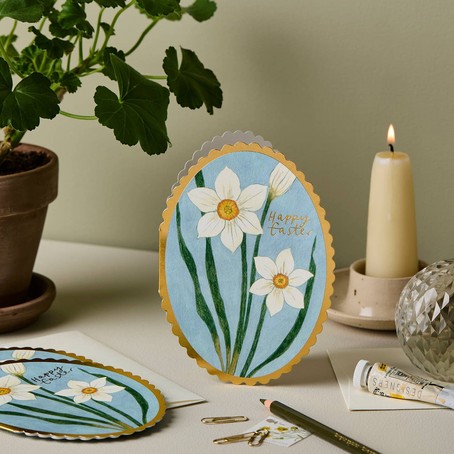 Narcissus 'Happy Easter' Card