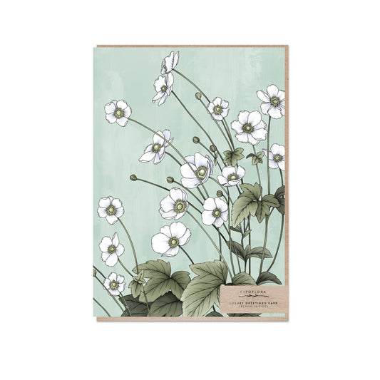 Japanese Anemones Portrait Card