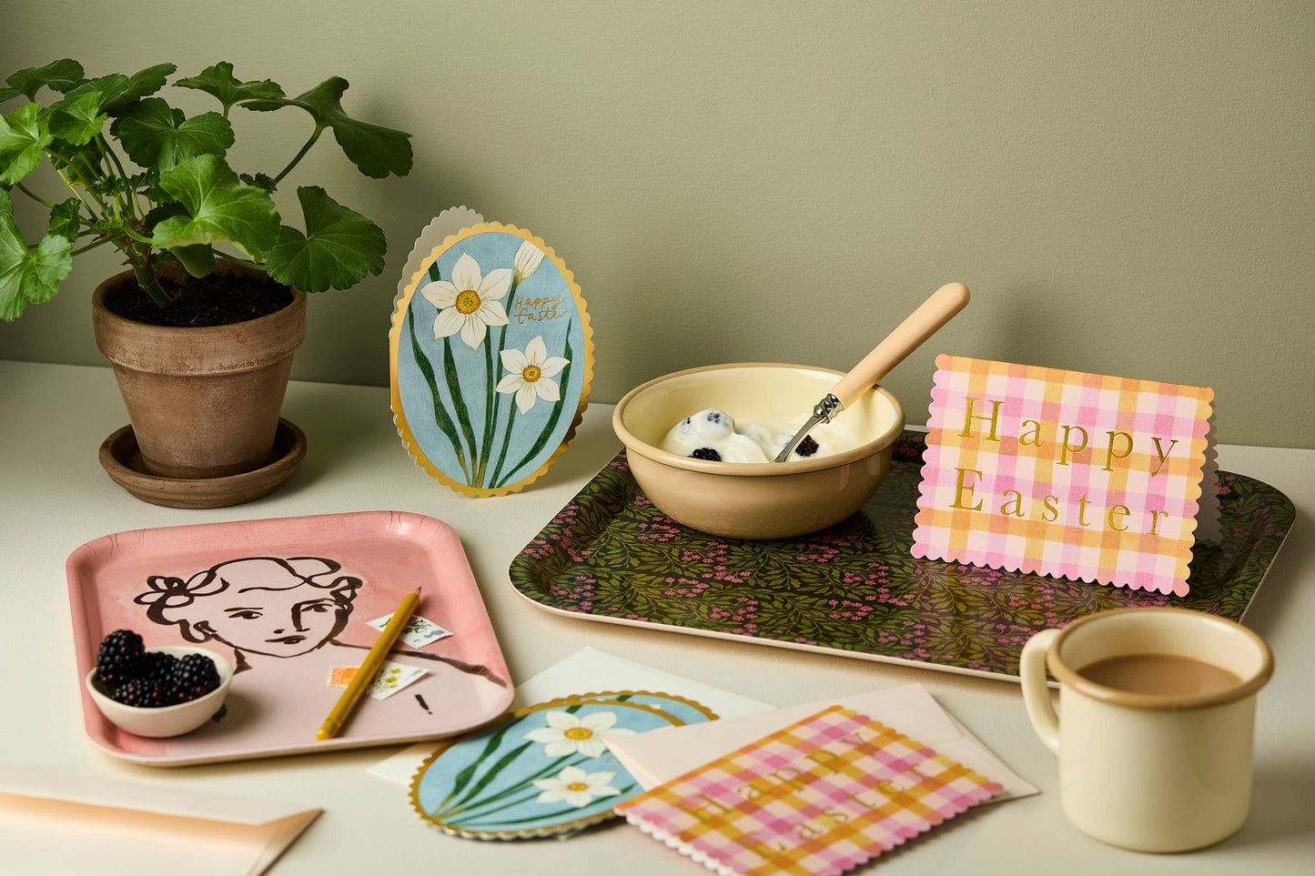 Narcissus 'Happy Easter' Card