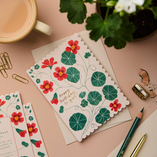 Nasturtium 'Happy Birthday to You!' Card